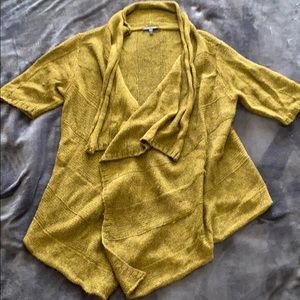 Eileen Fisher Alpaca silk olive open sweater